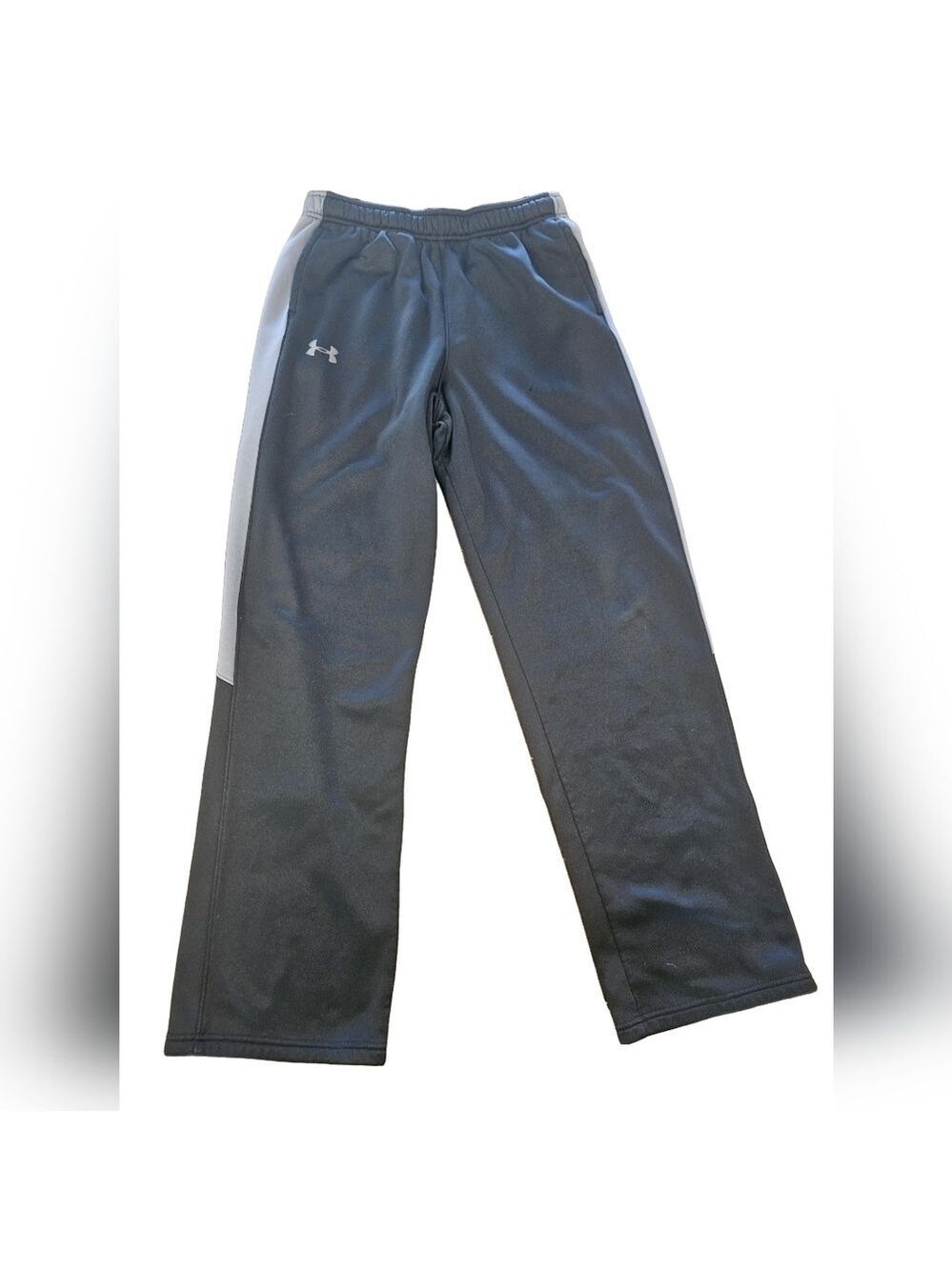 UNDER ARMOUR YOUTH COLDGEAR BLACK & GREY ATHLETIC PANTS SIZE YXL